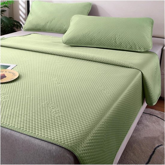 Koelmat - Zomer slaapmat - Comfortabele slaap - Ice Silk technologie - 150x200cm - Groen