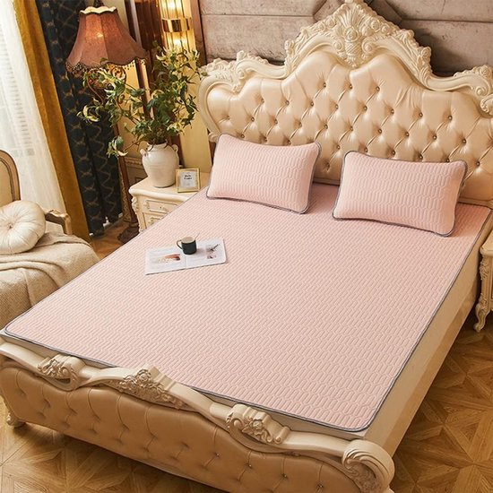 Koelmat - Zomerhoes Mat - Koel Slapen - Natuurlijke Latex - 200x220 cm - Roze