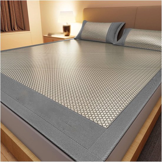 Koelmatras - Verkoelende mat - Koel slapen - Dubbellaagse koeltechnologie - 180x200 cm - Grijs