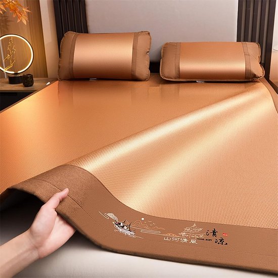 Koelmatras - Zomerslaapmat - Verkoelend Slapen - Ademende Mesh Bodem - 200x220cm - Donkerbruin