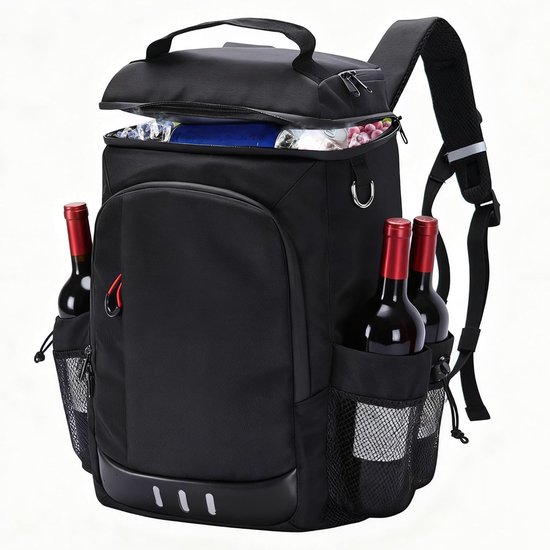 Koelrugtas - Zwart - 24 Liter - Geïsoleerde Waterdichte Koeltas - Voor Outdoor en Reizen