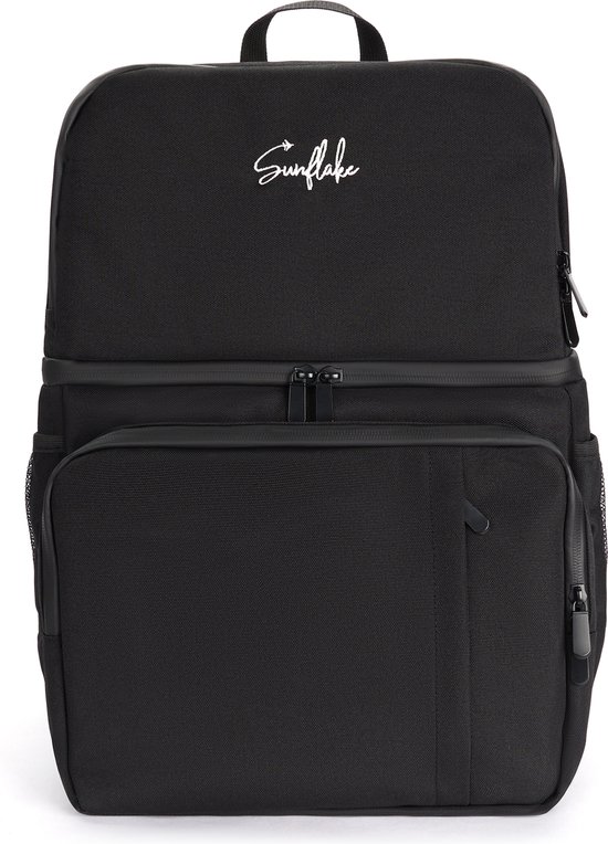 Koelrugzak - 28L Koeltas Rugzak voor Picknick, Strand en Kamperen - Draagbare Koelbox Rugzak - Zwart - Sunflake van KOEL