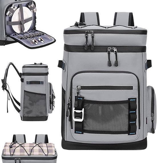 Koelrugzak 30 liter - Geïsoleerde tas - Buitenactiviteiten - Waterdicht en thermisch - 31x20x45 cm
