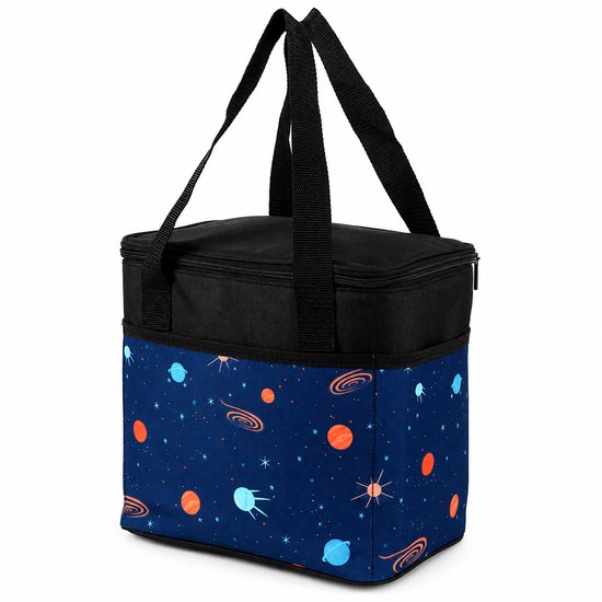 Koeltas 10 Liter - Opvouwbaar - Geïsoleerde Lunchtas - Lunch Bag - Picnictas voor Picnic of Festival - Oxford Polyester - Met Rits en Handvatten - Easy-Access Flap - Zijvakken - Blauw