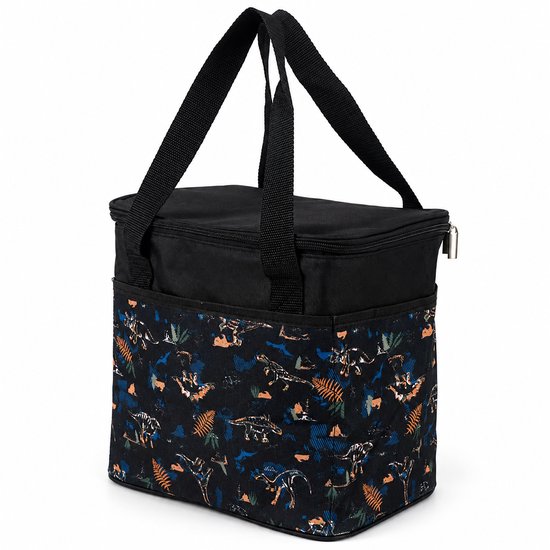Koeltas 10 Liter - Opvouwbaar - Geïsoleerde Lunchtas - Lunch Bag - Picnictas voor Picnic of Festival - Oxford Polyester - Met Rits en Handvatten - Easy-Access Flap - Zijvakken - Donkerblauw