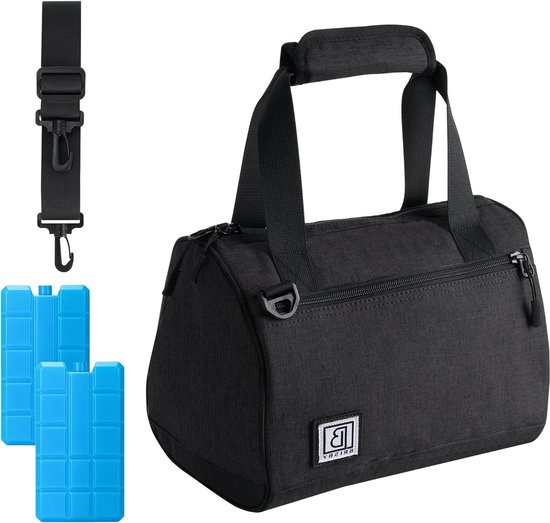 Koeltas 10L - Lunch Bag met Koelelementen - Vier Lagen - Veelzijdige Lunchtas - Zwart Cool Box Stand van KOEL