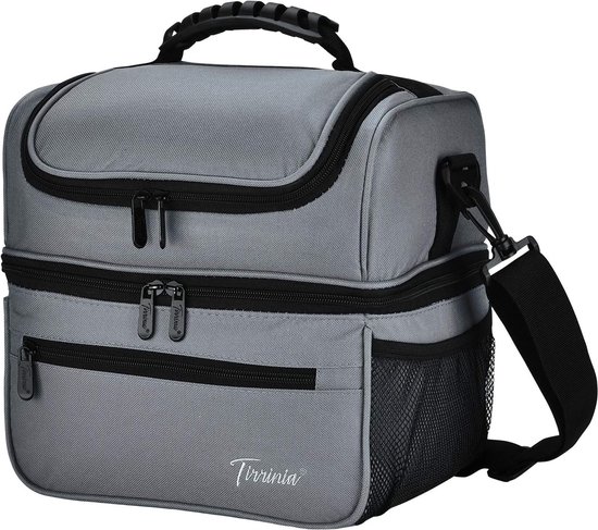 Koeltas 13L lunchtas geïsoleerd met verstelbare schouderriem voor opslag van warmte en kou, picknicktas thermische tas maaltijdtas voor werk, onderweg, heren van KOEL