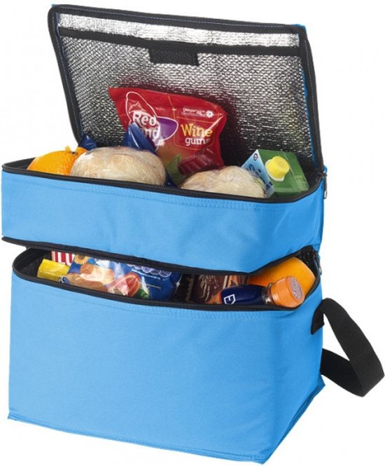 Koeltas 14.7 Liter - Blauw - 2 compartimenten - 30 x 25 x 20 cm - Polyester van Totalgear