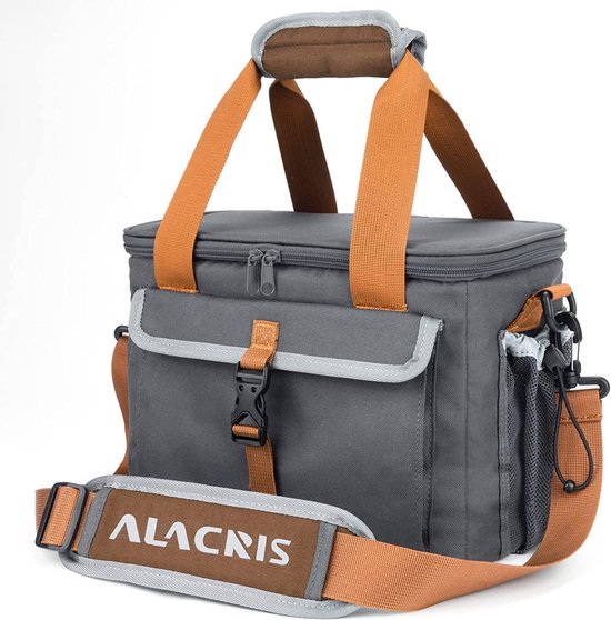 Koeltas 15L Draagbare Koelbox Lunchtas Opvouwbaar Scheurbestendig 600D Oxford Doek met Schouderriem Perfect voor het bewaren van eten op school, werk, reizen, picknick van KOEL