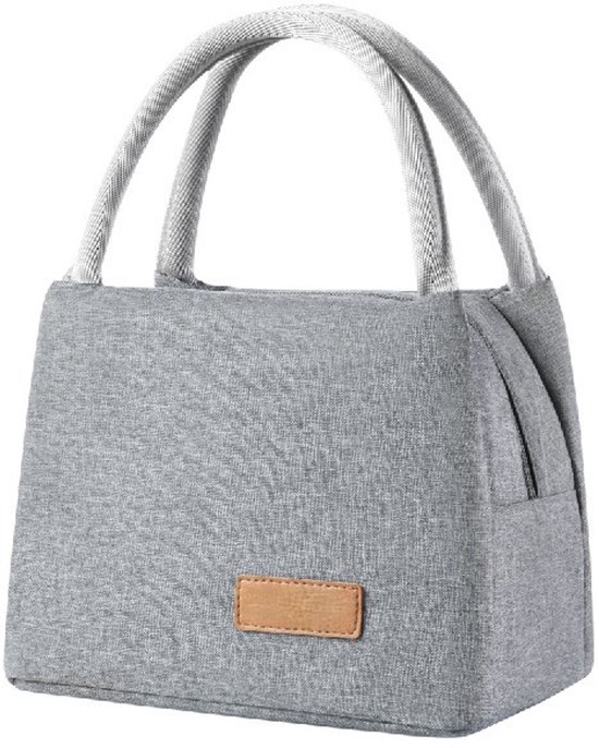 Koeltas - 19x27x16 cm – Isolatie - Handvat Riem - Lunchtas - Laags Geïsoleerde Koeltas - Waterdicht & Lekvrij - Geïsoleerde Koeltas – Picknicktas – 7L - Grijs - LOUZIR van LOUZIR