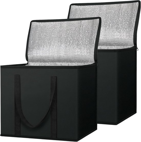 Koeltas -2-pack geïsoleerde herbruikbare boodschappentassen - Geïsoleerde Koeltas - Lunchtas - Picknicktas - Koeltas Lunch - Opvouwbare koeltas voor boodschappen - Stevige grote geïsoleerde tas van Earthwise