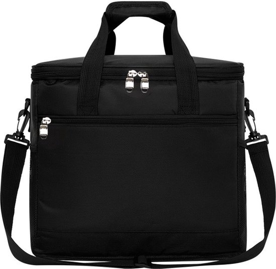 Koeltas, 20L koeltas, opvouwbaar, lunchtas voor onderweg, strand, werk, school, reizen, kamperen, picknick (zwart) van KOEL