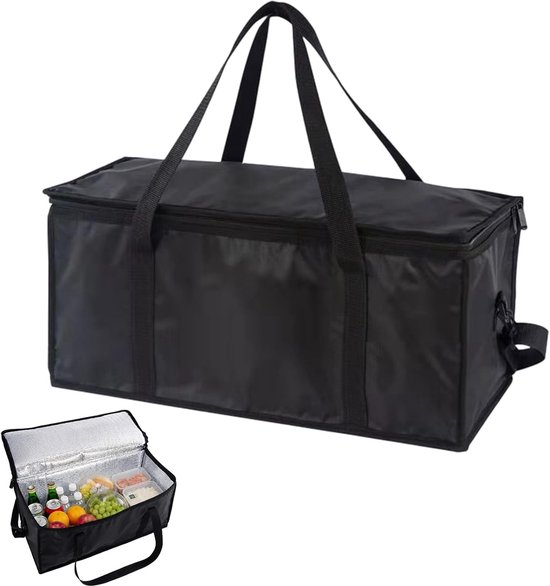 Koeltas, 37 liter, groot, opvouwbaar, picknicktas, snacktas, isotas, picknick, grote picknicktas, thermotas, stof, thermotas voor picknick, outdoor, reizen, camping, draagbaar, herbruikbaar