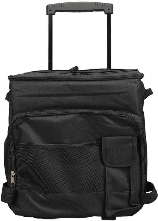 Koeltas 43L - Geïsoleerde Draagbare Rolkoeler - Duurzaam 600D Oxford - Trolley met Katrollen - Ideaal voor Picknicks - Ruim Interieur - Koeler