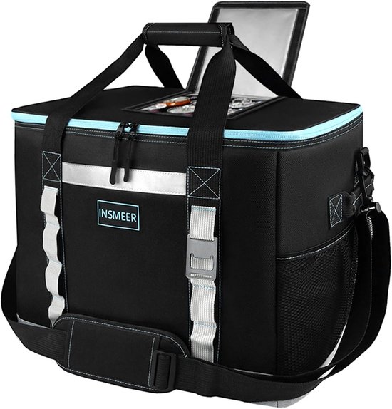 Koeltas 48 liter - XXL opvouwbaar, waterdicht, ideaal voor picknick, kamperen, stranden en uitstapjes van Merkloos