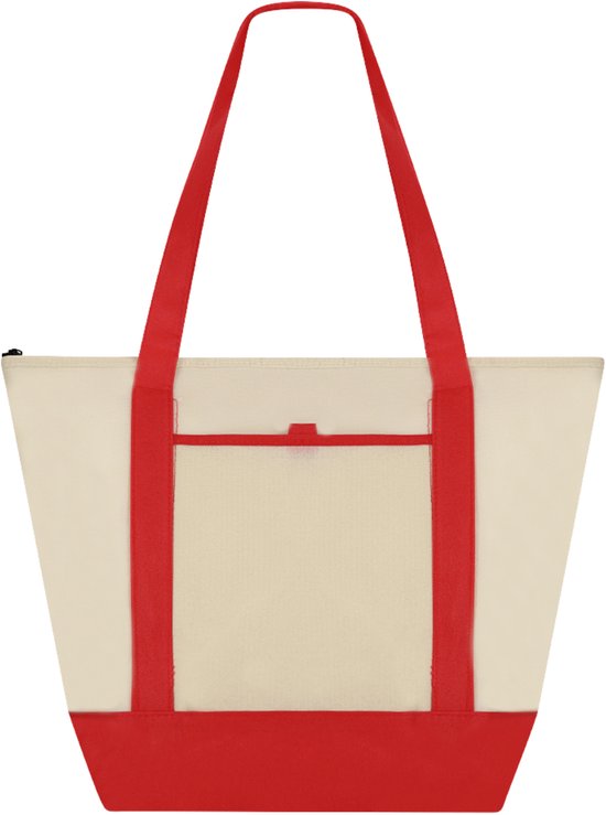 Koeltas Breezy - rood - boodschappen - 22 liter - 45 x 34 x 15 cm - shopper model