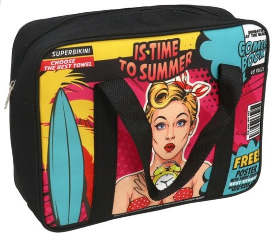 Koeltas comic 28x22x9cm - lunchtas - strand - zomer - zon - koel - thermo - picknick - tas - cadeau van Merkloos