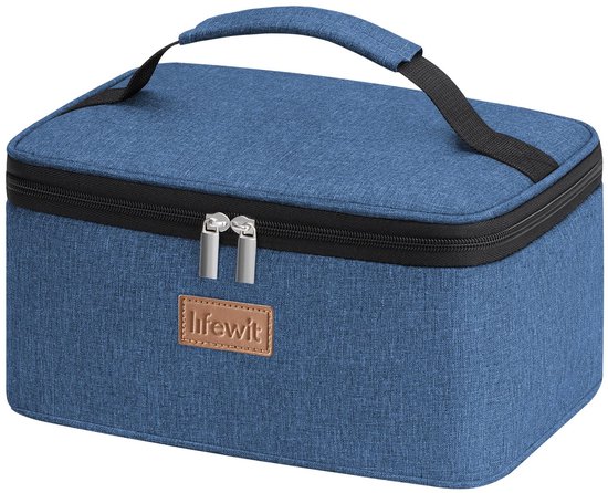 Koeltas - Geïsoleerd Opvouwbaar Draagbaar - Voor Mannen Vrouwen Lunch Picknicks Werk - Donkerblauw 6L