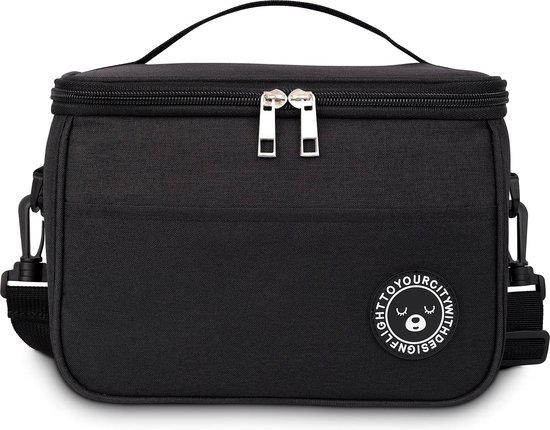 Koeltas - geïsoleerde lunchtas - 6.4 L inhoud - Met schouderbanden - Opvouwbaar - Thermisch - Zwart - van KOEL