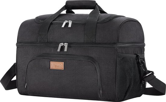 Koeltas, koelbox, grote boodschappentas, opvouwbaar, coole bag, sportieve isolatietas, Double Decker voor sport, picknick, fitness van KOEL