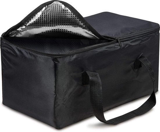 Koeltas, koelinzetstuk, thermotas voor klapbox, koelbox, thermobox, isolatie voor boodschappentas, 40 x 20 x 24 cm (zwart) van KOEL