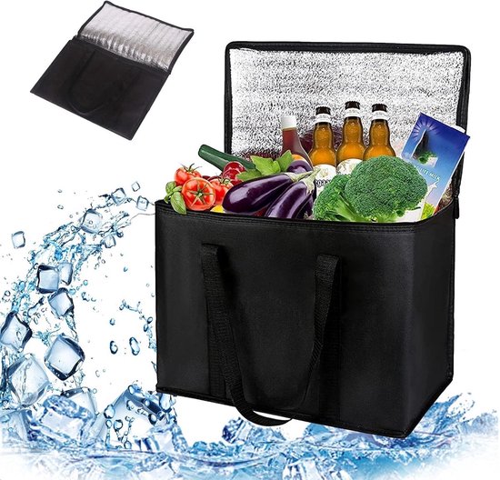 Koeltas - Koeltas - Koelrugzak - Opvouwbaar - Herbruikbaar - Grote autokoeltas van Merkloos