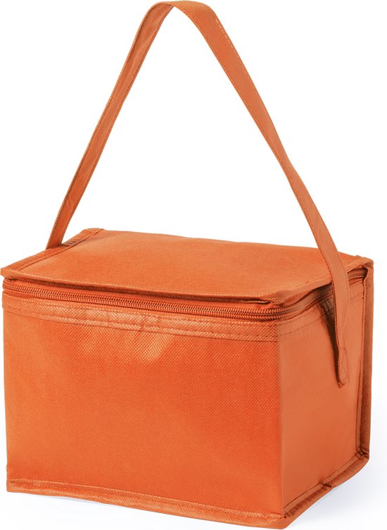 Koeltas - Koeltasje klein - Koeltassen - Geschikt voor 6 33cl blikjes - 4 liter - Oranje van Merkloos