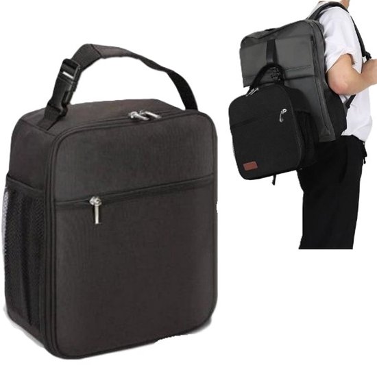 Koeltas - Koeltasje - Lunchtas - Laags Geïsoleerde Koeltas - Koeltas geschikt voor rugzak - Waterdicht & Lekvrij - Geïsoleerde Koeltas - 6L - Zwart - LOUZIR van LOUZIR