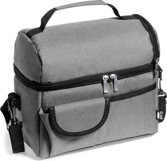 Koeltas - Lunch - Koeltasje - Koelbox - Isolatie - Met schouderband - 25 x 24 cm - RPET - Duurzaam - Grijs van KOEL