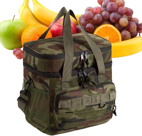 Koeltas - Lunchbox Ijsbox - Buitenactiviteiten - Ergonomische Draagband - 19L - Groen