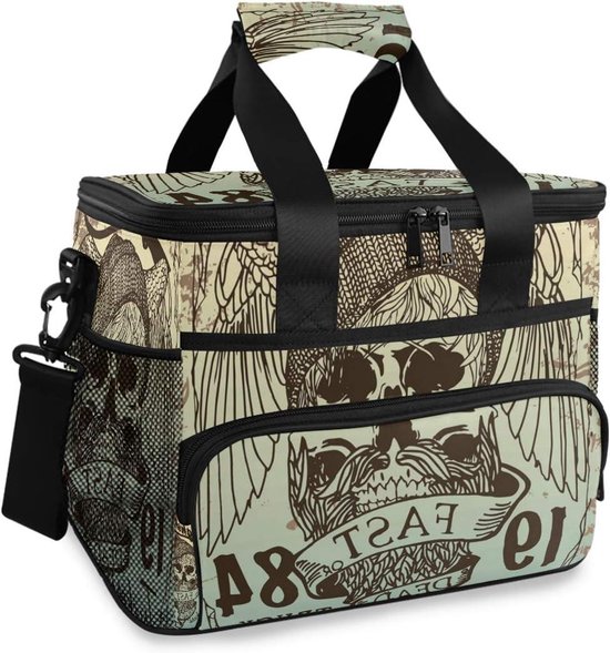 Koeltas Lunchtas - Draagbare Koeler - Verse Maaltijden - PEVA Binnenvoering - 15L Capaciteit - Multicolor