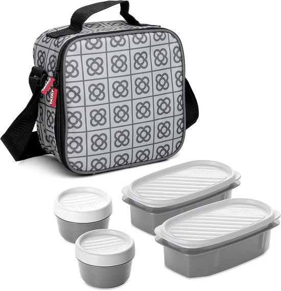 Koeltas - Lunchtas - Eten Meenemen - Isolerende Voedselbewaring - 3 Liter - Grijs