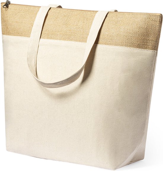 Koeltas - Lunchtas - Koeltasje lunch - Isolatie - Volwassenen - Dames - Heren - Katoen - Jute - Aluminium - beige van KOEL