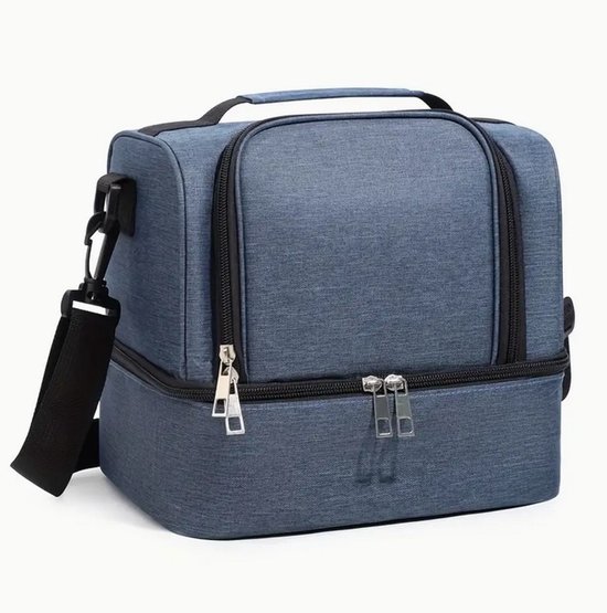 Koeltas - Lunchtas - marine blauw - Geisoleerde lunchtas - Waterdicht - draagbare Thermo tas - Thermo -Geïsoleerde Koeltas - 14 liter - draagbaar van Merkloos