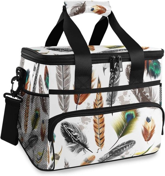 Koeltas - Lunchtas - Picknick Meenemen - Geïsoleerde Voering - 15L Capaciteit - Multikleurig