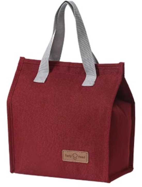 Koeltas Lunchtas - Termische Isolatie - Premium Kwaliteit - 6 Liter - Opvouwbaar Waterdicht Lekvrij - Lunchtas Dames Volwassenen Kinderen Heren - Geïsoleerde koeltassen - Rood van Merkloos