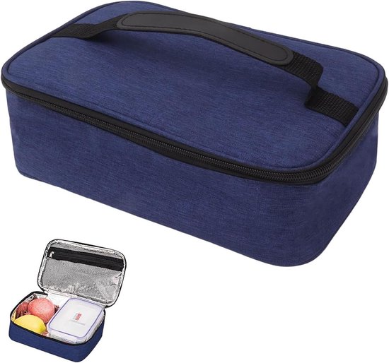 Koeltas - Lunchtas Thermos - Eten Koel Houden - Compact Opvouwbaar - 25x16x8 cm - Blauw