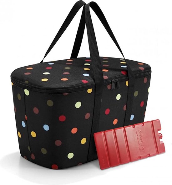 koeltas met koelpakket, geïsoleerde koeltas, opvouwbaar, robuust, met ritssluiting, 44,5 x 24,5 x 25 cm, inhoud: 20 l, exclusieve set, dots (7009) van KOEL