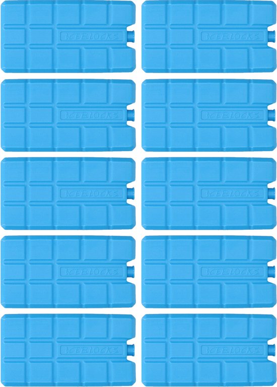 Koeltas of koelbox koelelementen - set van 10x stuks - 15 x 8 cm - 200 ml van KOEL
