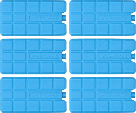 Koeltas of koelbox koelelementen - set van 6x stuks - 15 x 8 cm - 200 ml van KOEL