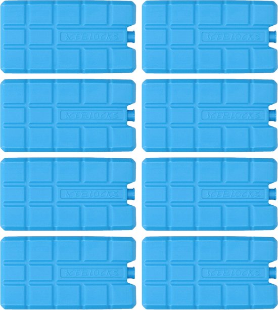 Koeltas of koelbox koelelementen - set van 8x stuks - 15 x 8 cm - 200 ml van KOEL