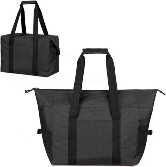 Koeltas - Picknicktas - Isotherme Boodschappentas met Ritssluiting - Opvouwbaar en Groot formaat voor Kamperen en Picknick - Geschikt voor Lunch en Strand - Blauwe Kleur van Merkloos