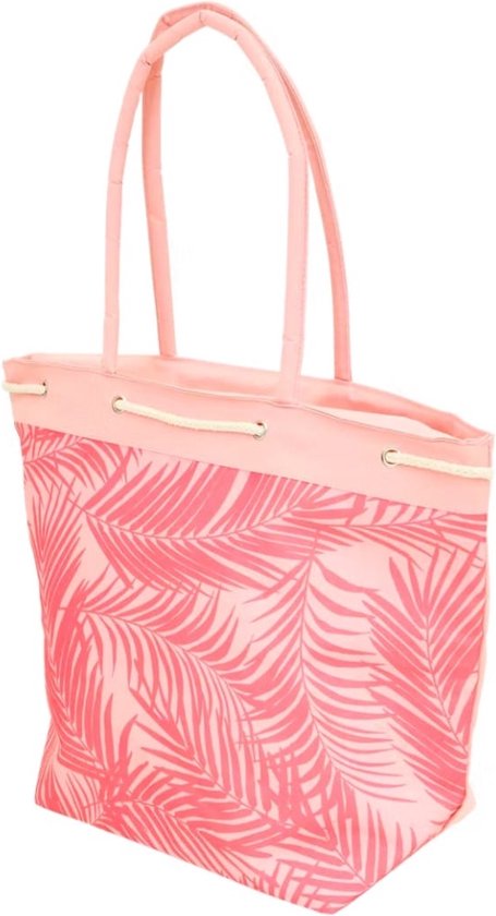 Koeltas Roze 24 ltr. - Cooltas roze - Koel strandtas roze 50 x 20 x 40 cm - Met ritssluiting van Merkloos