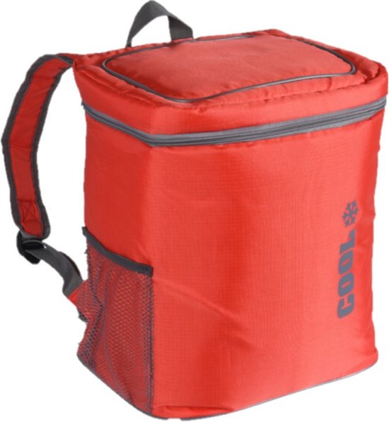 Koeltas rugtas/rugzak rood 31 x 20 x 31 cm 16 liter - Koeltassen - Koelrugzak van KOEL