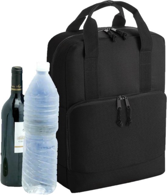 Koeltas rugtas/rugzak zwart 14 x 30 x 40 cm 16 liter - Koeltassen - Koelrugzak van KOEL