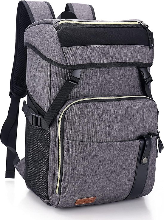 Koeltas Rugzak Geïsoleerd Waterdicht - Grote Picknick Rucksack voor Reizen - Strand Wandelen Kamperen Lunch - 30L Donkergrijs Cool Box Stand van KOEL