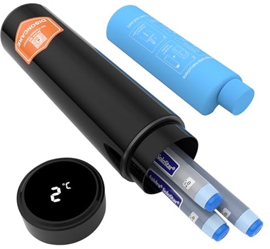 Koeltas voor Insuline en Medicijnen - Draagbare Koeler voor Lange Reizen met 2 Flessen van Luxja