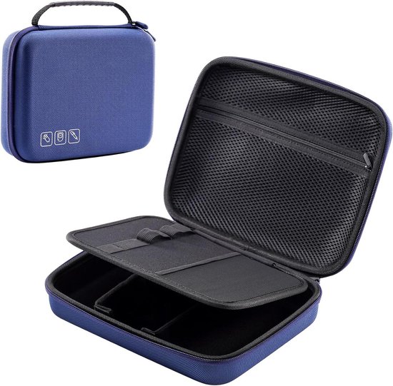 Koeltas voor insuline met 2 koelaccu's, diabetici tas, medicijn organizer, koelbox voor spuit, naalden en EpiPen - marineblauw - diabetici benodigdheden van Merkloos