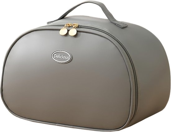 Koeltassen - Geïsoleerde lunchtas voor vrouwen, PU-leerkoellunchtas, geïsoleerd voor werk, waterdicht, geschikt voor kantoor en kamperen (grijs) van Aosbos