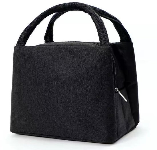 Koeltassen - Lunchtas - 23.5x13x20 cm - 6 Liter - Isolatie - Kationisch Verdikt Oxford-stof - Handvat Riem - Koeltas - Lunch Bag - Geïsoleerde zwart van Merkloos